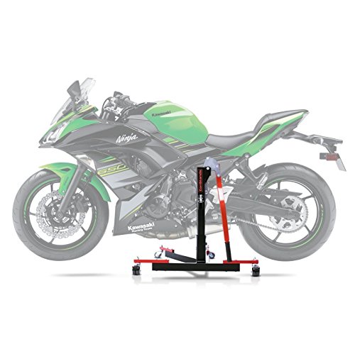 Kawasaki Ninja 650 (2017-2024) Motorcycle Center Paddock Stand CS Power Evo - Red | Compatible with Sport Bikes for Easy Maintenance & Storage