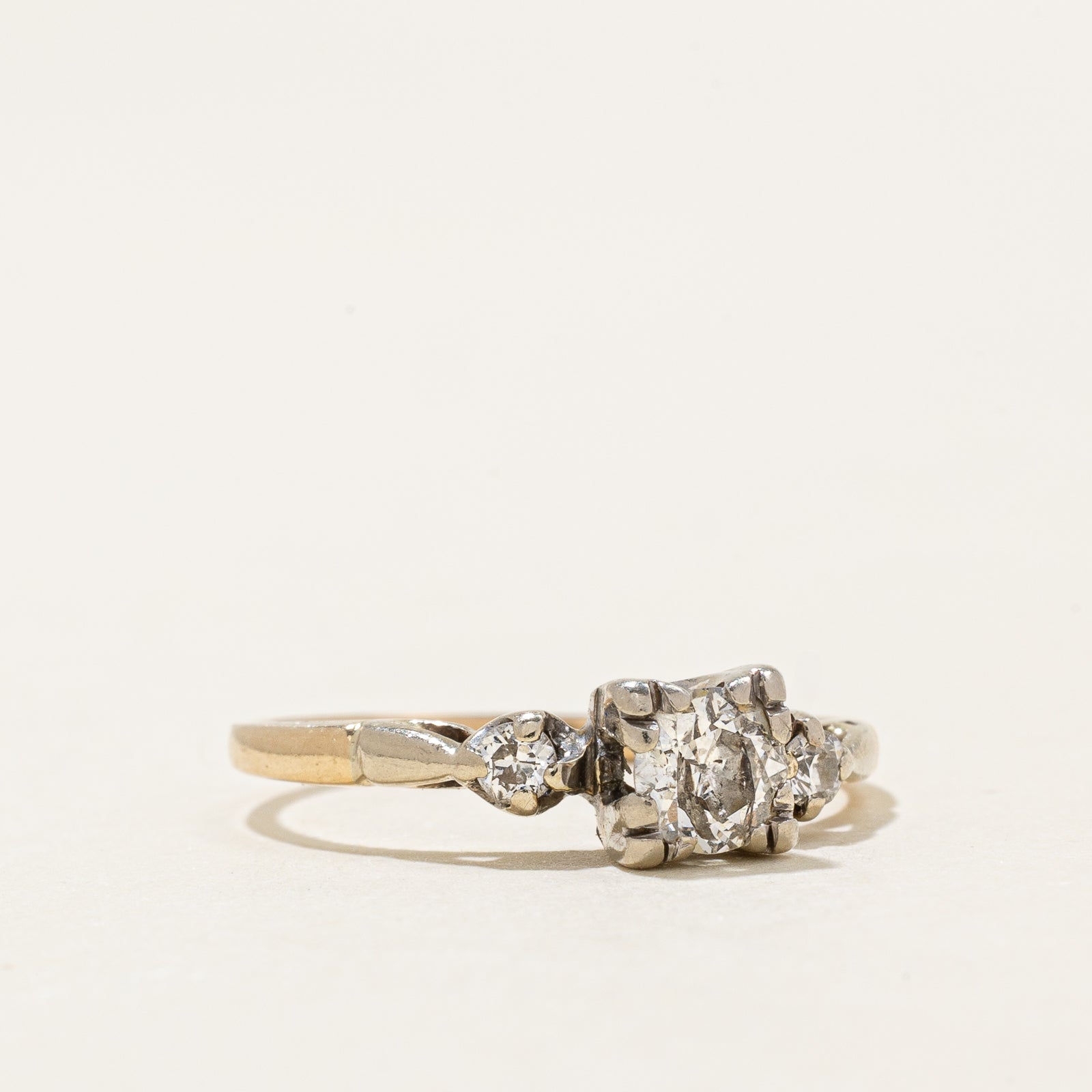 Vintage Diamond Ring - 0.46 Carat Total Weight (CTW) | Size 6.75 | Elegant Antique Jewelry for Women | Perfect for Engagement, Anniversary & Special Occasion Gifts