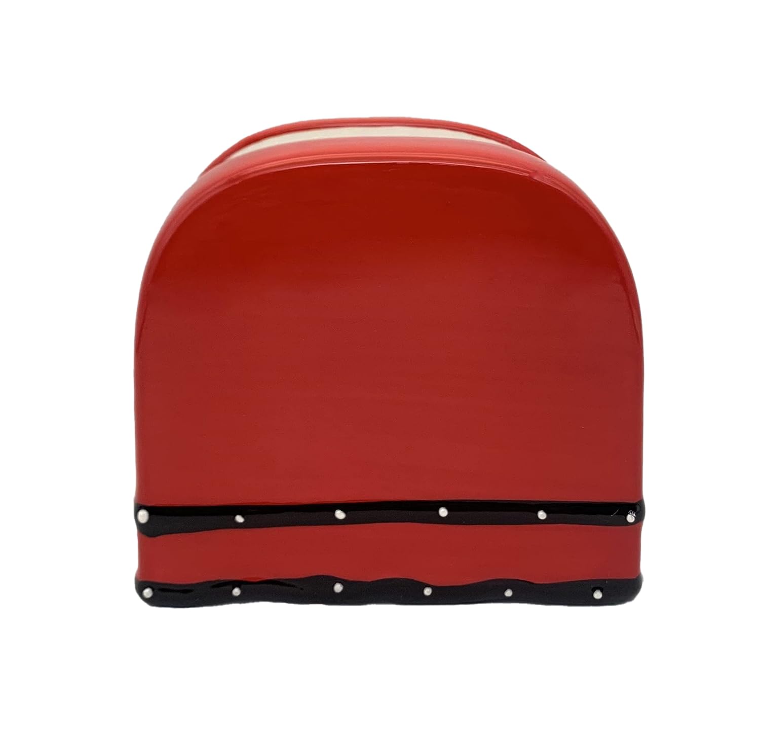 Hand Painted Ceramic Napkin Holder - Tuscany Red Ruffle for Kitchen & Restaurant Decor