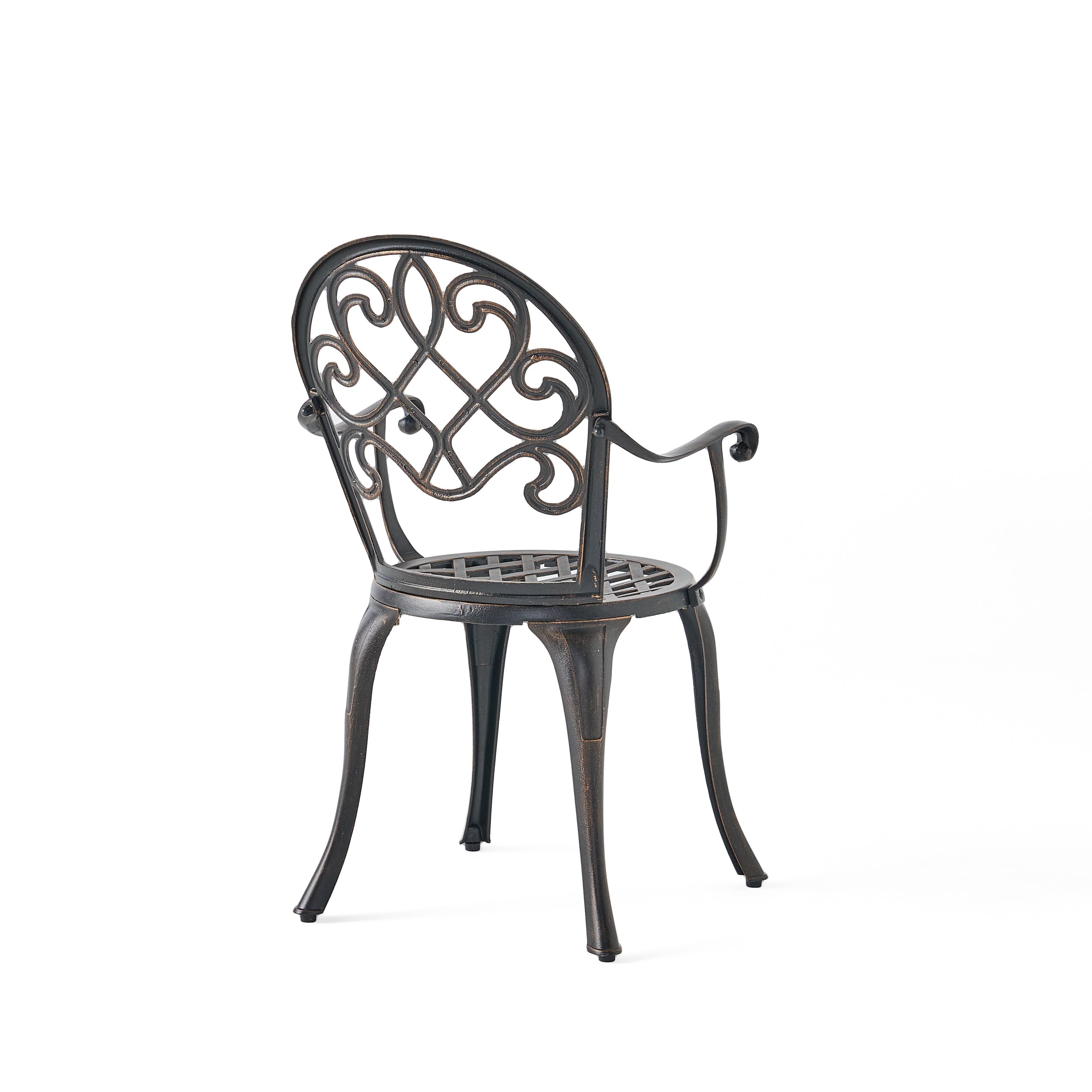 Camden 3-Piece Cast Aluminum Bistro Set with Ice Bucket - Outdoor Patio Dining & Entertaining