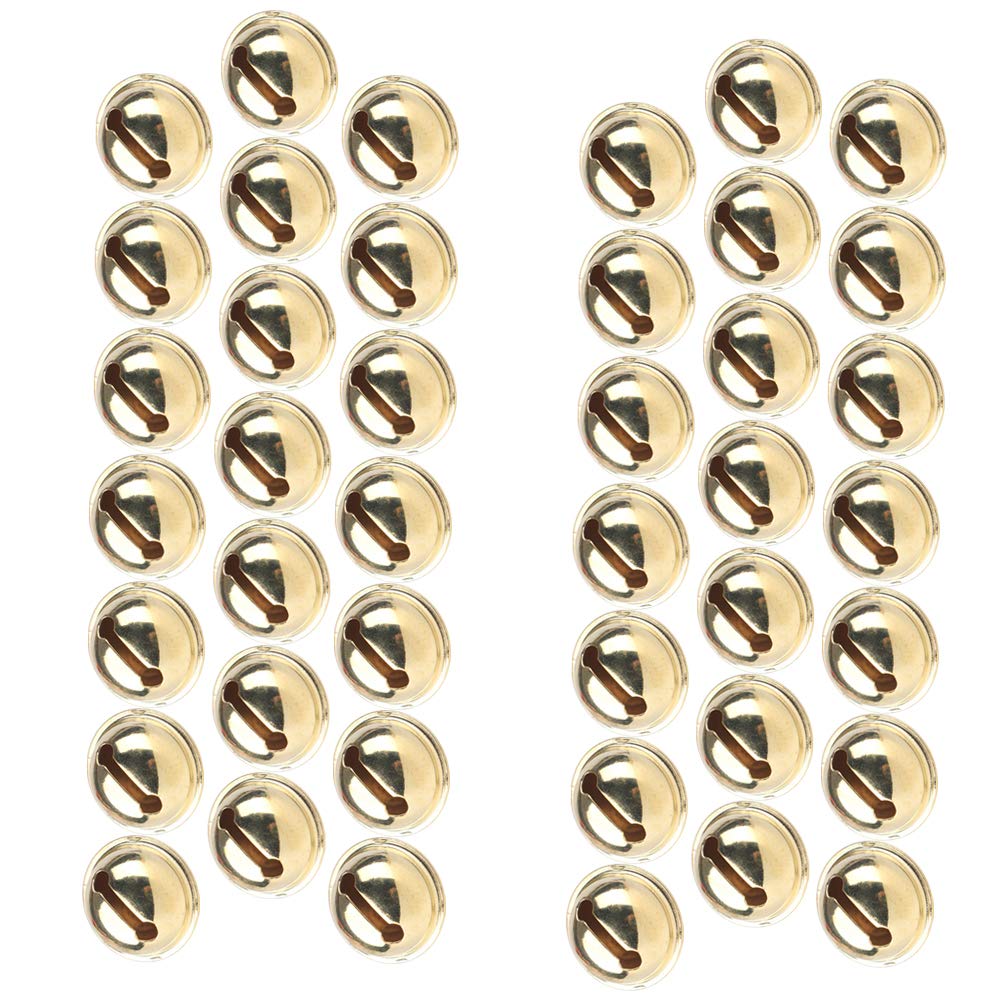 BESPORTBLE 100Pcs Golden Rustic Jingle Bells for Christmas DIY Crafts, Holiday Decorations, Sleigh Ornaments, Pet Christmas Tree Decor, Festive Home & Party Decoration