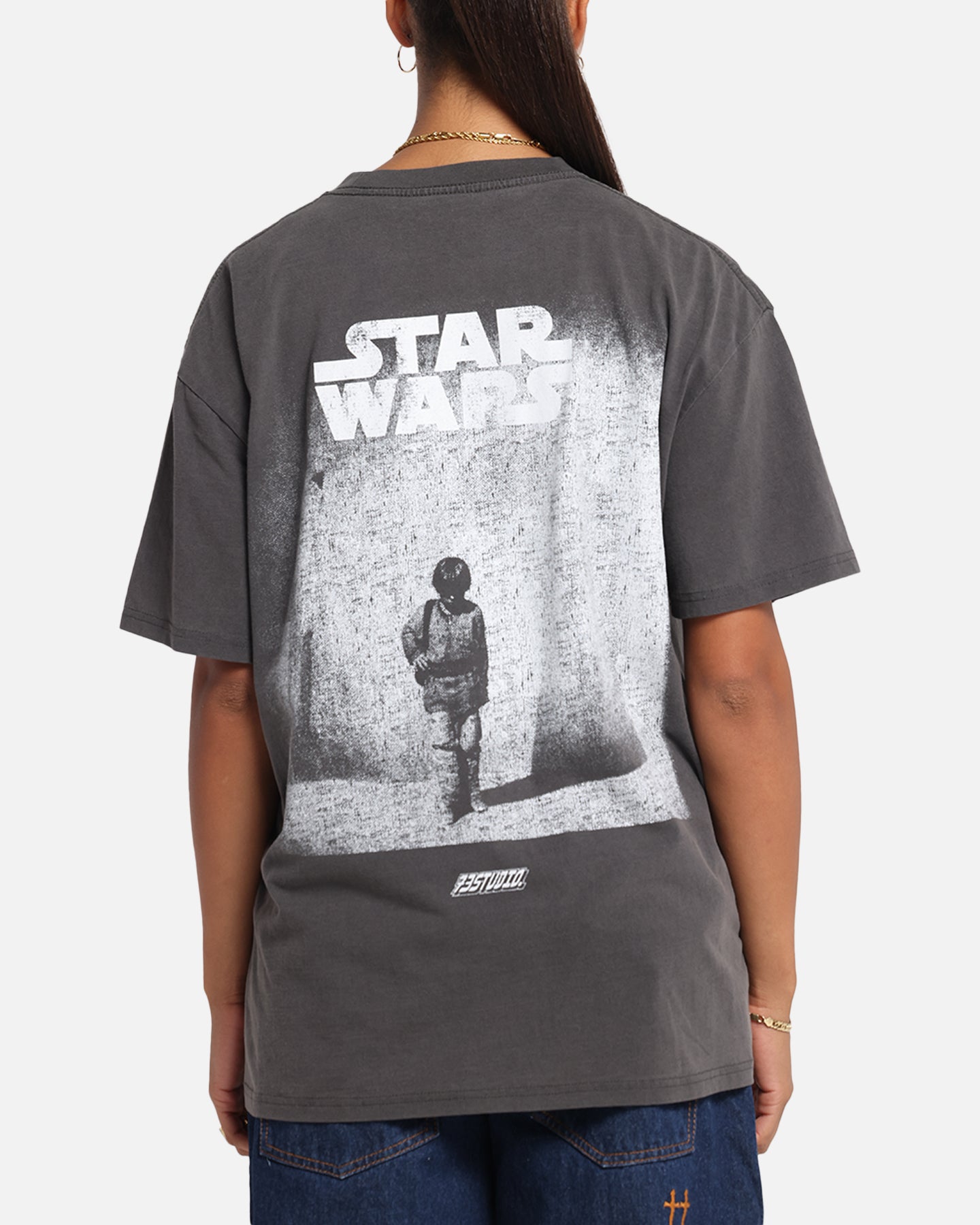 Vintage Star Wars Anakin Skywalker T-Shirt - Black Washed Cotton Tee for Men - Perfect for Cosplay, Gift Giving & Casual Wear