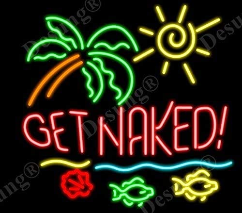 Vintage Beer Bar Neon Sign - 24x20 Inch Palm Tree Sunshine Wave Fish Design for Man Cave, Sports Bar & Pub Decor - Energy Efficient Glass Neon Light (DX132) - Perfect for Home, Office & Game Room Lighting