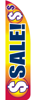 Feather Flag Banner for Sidewalk Sales - Lightweight & Durable Outdoor Advertising Flag (Flag Only) - Perfect for Storefronts, Sidewalk Sales, and Promotional Events