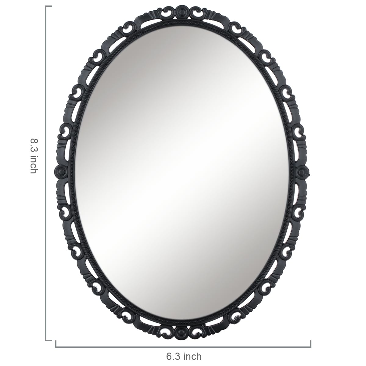 ARTLYMERS Magnetic Locker Mirror with Real Glass - Small Magnetic Mirror for School Lockers, Bathroom, Refrigerator & Home Decor (Black) - Perfect for Makeup, Grooming & Quick Checks