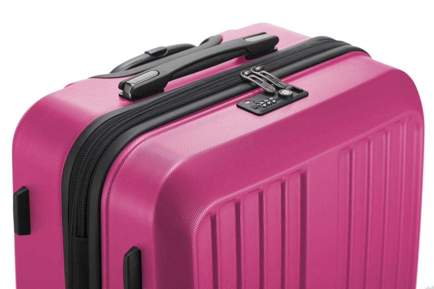Unisex Pink Glossy 65cm Cabin Luggage - Lightweight Carry-On Suitcase for Business Travel & Weekend Getaways | Perfect for Airplane Overhead Bin & Train Trips