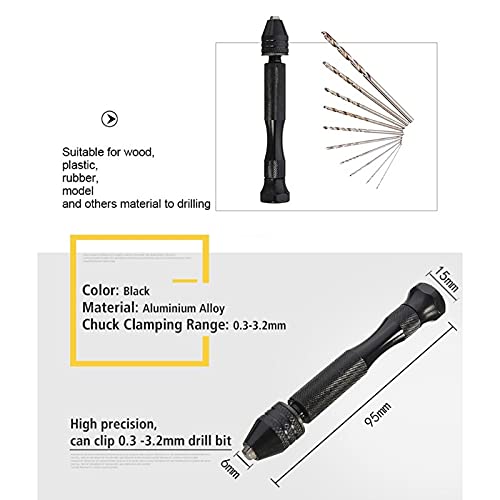 26Pcs Hand Drill Bits Set for Woodworking, Model Making, Resin & Jewelry - Mini Pin Vise Drill with Hole Maker Punch Tool - Perfect for DIY Crafts, Small Hole Drilling, and Detailed Jewelry Work