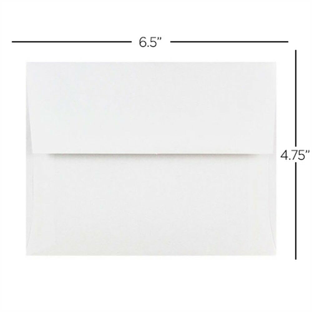 Custom Printed A6 Invitation Envelopes 250 Pack - Personalized Address on Back Flap - 4.75