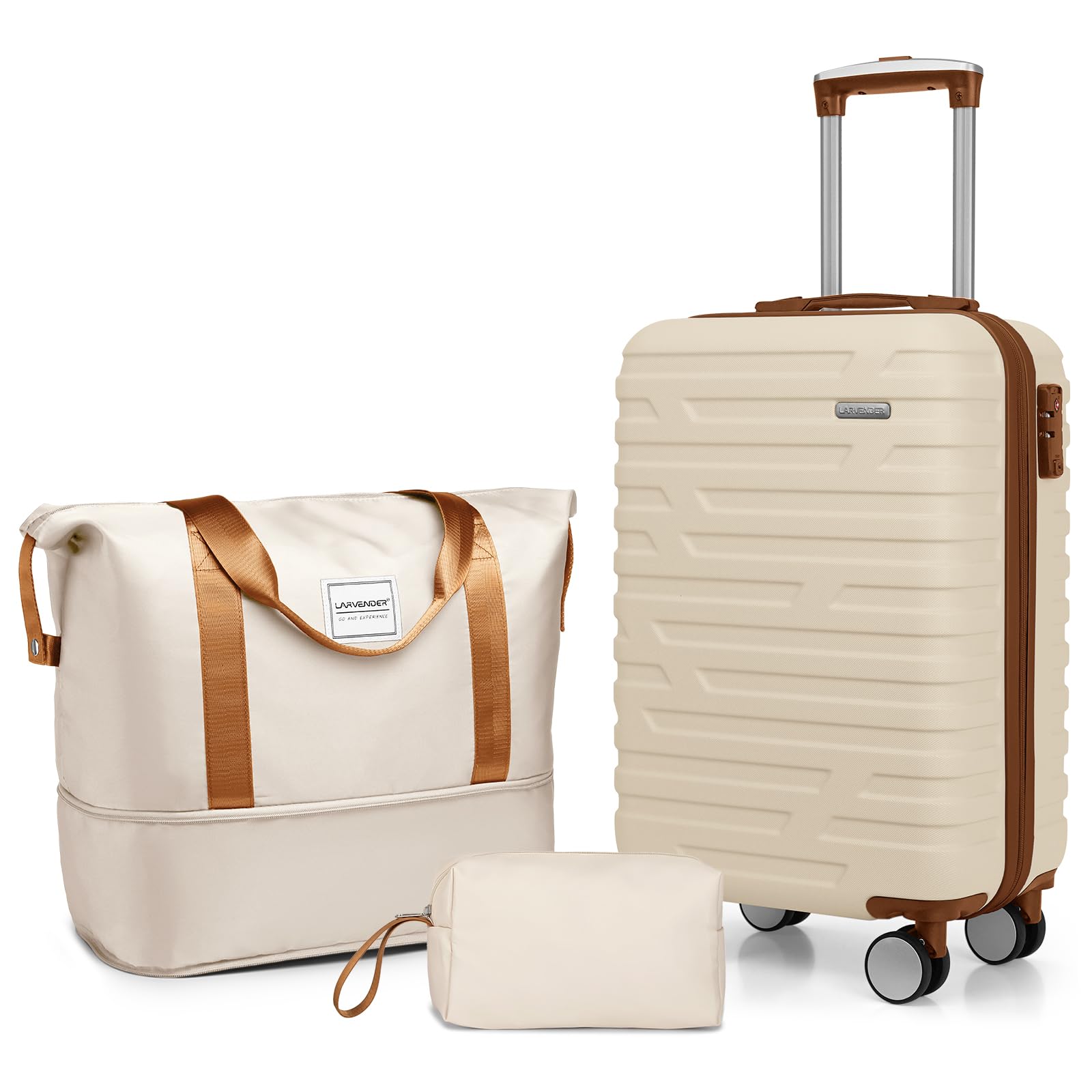 3-Piece Lavender Hardside Luggage Set - 20