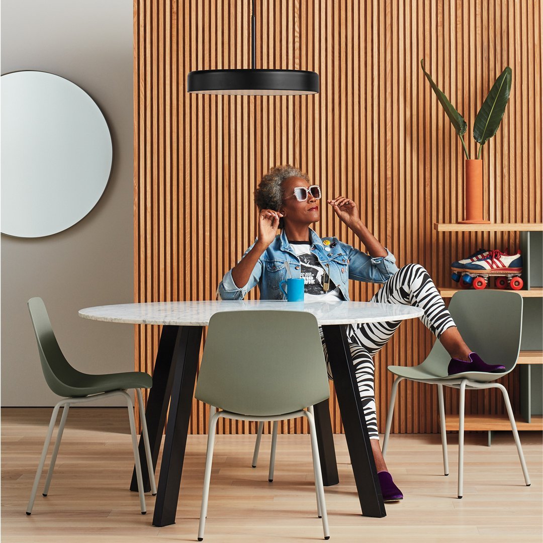 Blu Dot Bobber Pendant Light - Modern Minimalist LED Hanging Fixture for Dining Room, Kitchen Island & Bedroom Lighting
