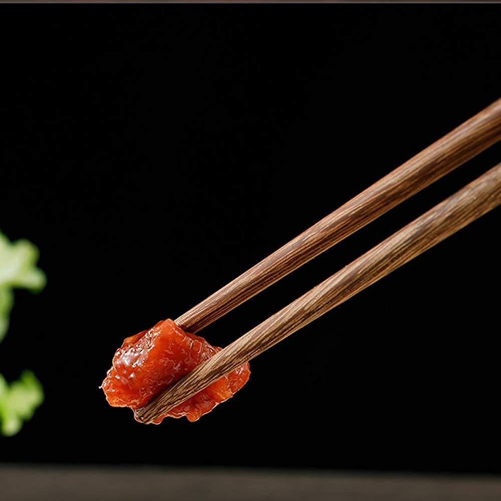Premium Reusable Metal and Wooden Chopsticks Set - 5 Pairs Food Grade Stainless Steel & Wood Chopsticks for Sushi, Noodles, Rice - Non-Slip, Dishwasher Safe, 25cm/9.2