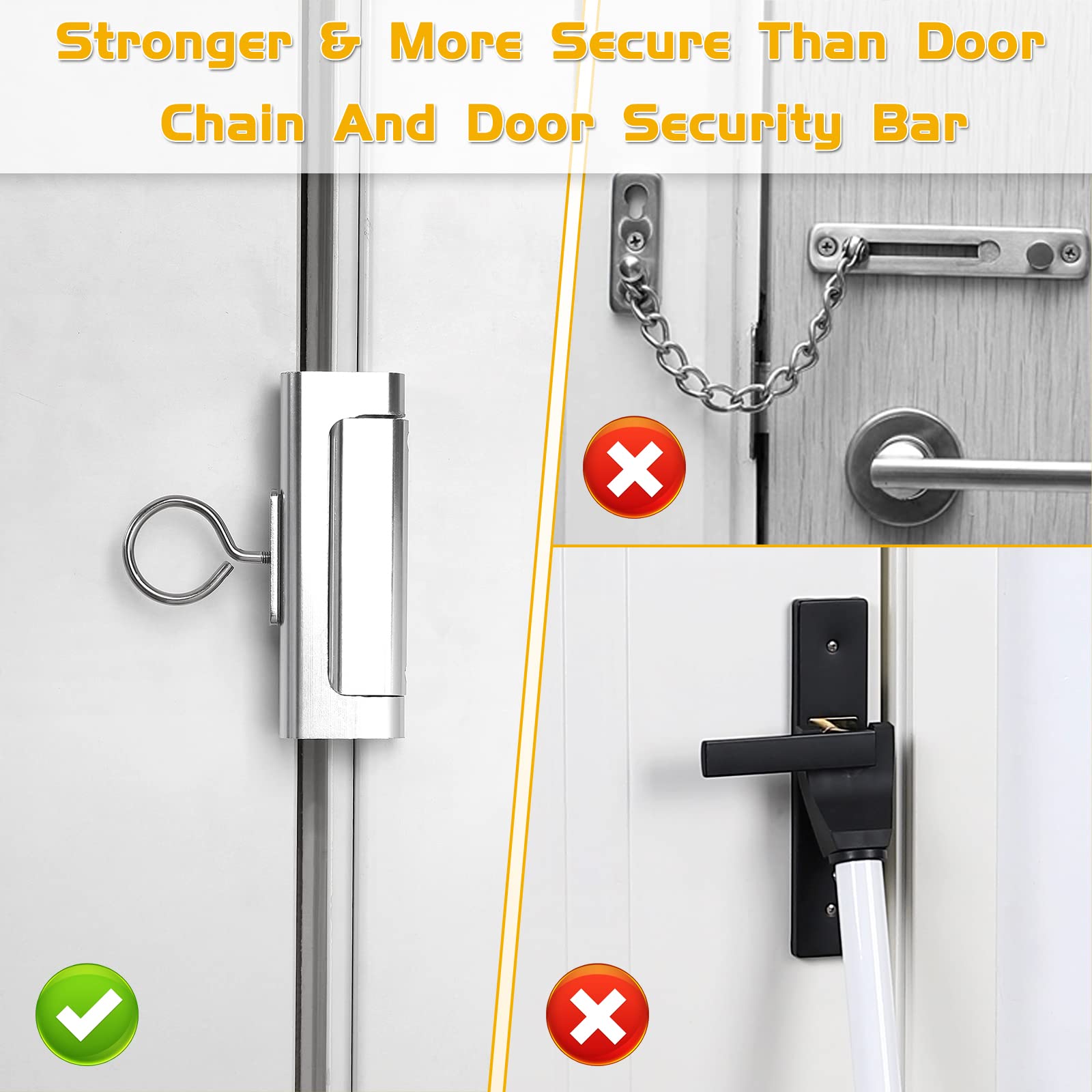**Upgraded Childproof Home Security Door Lock with Pull Ring - 4
