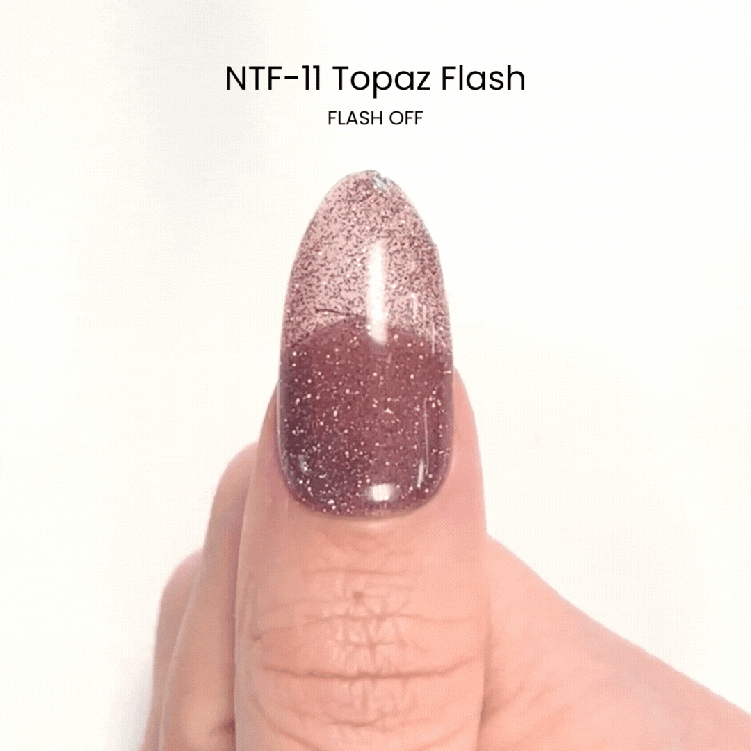 Nail Thoughts NTF 11 Topaz Flash Gel Polish - Long Lasting Nail Lacquer for Salon & Home Manicures - Perfect for Weddings, Parties & Special Occasions