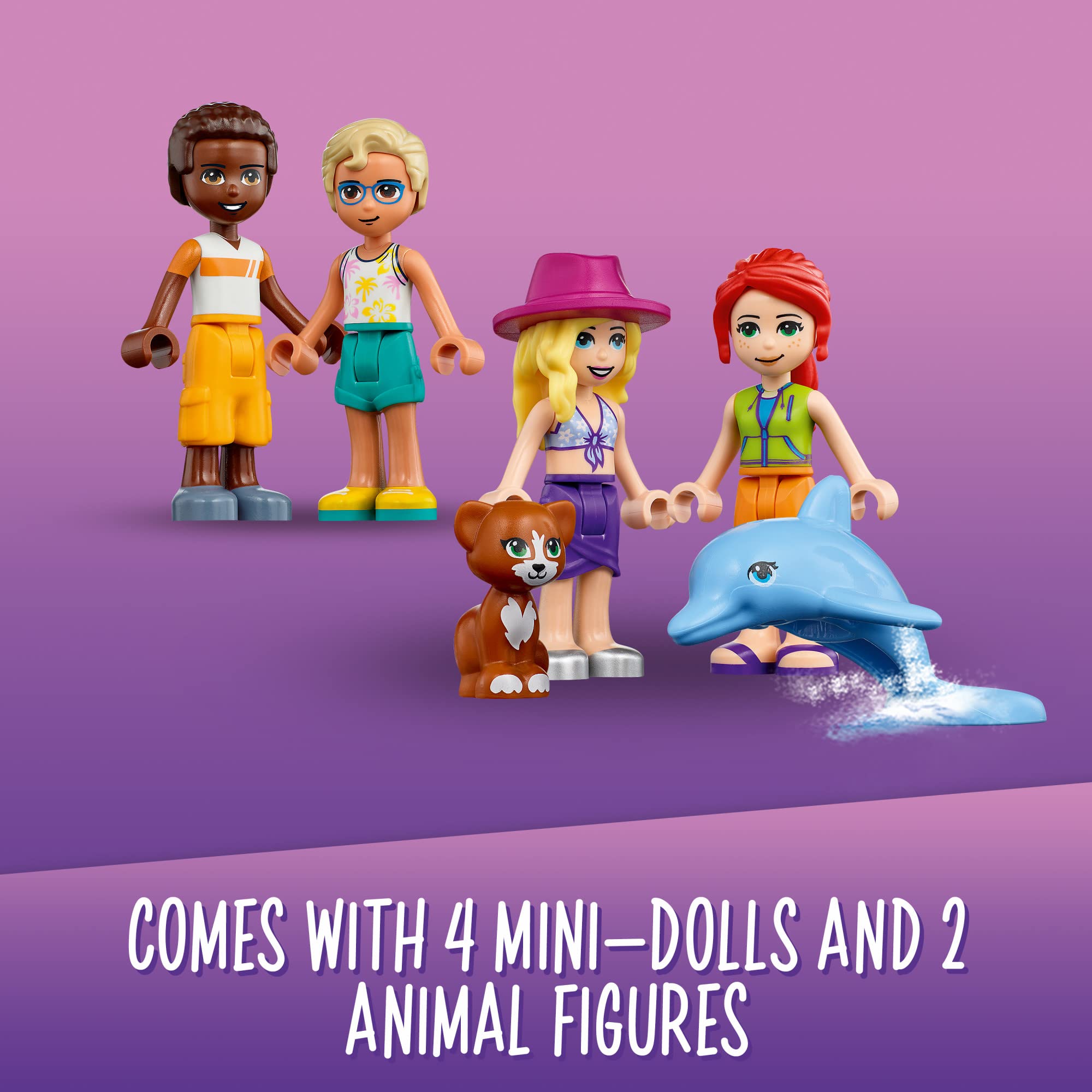 LEGO Friends Vacation Beach House 41709 Building Kit - 686 Pieces with Mia Mini-Doll & 3 Characters, 2 Animal Figures - Creative Gift for Kids Ages 7+ - Perfect for Beach-Themed Play, Birthday Presents & Imaginative Role-Playing Scenes