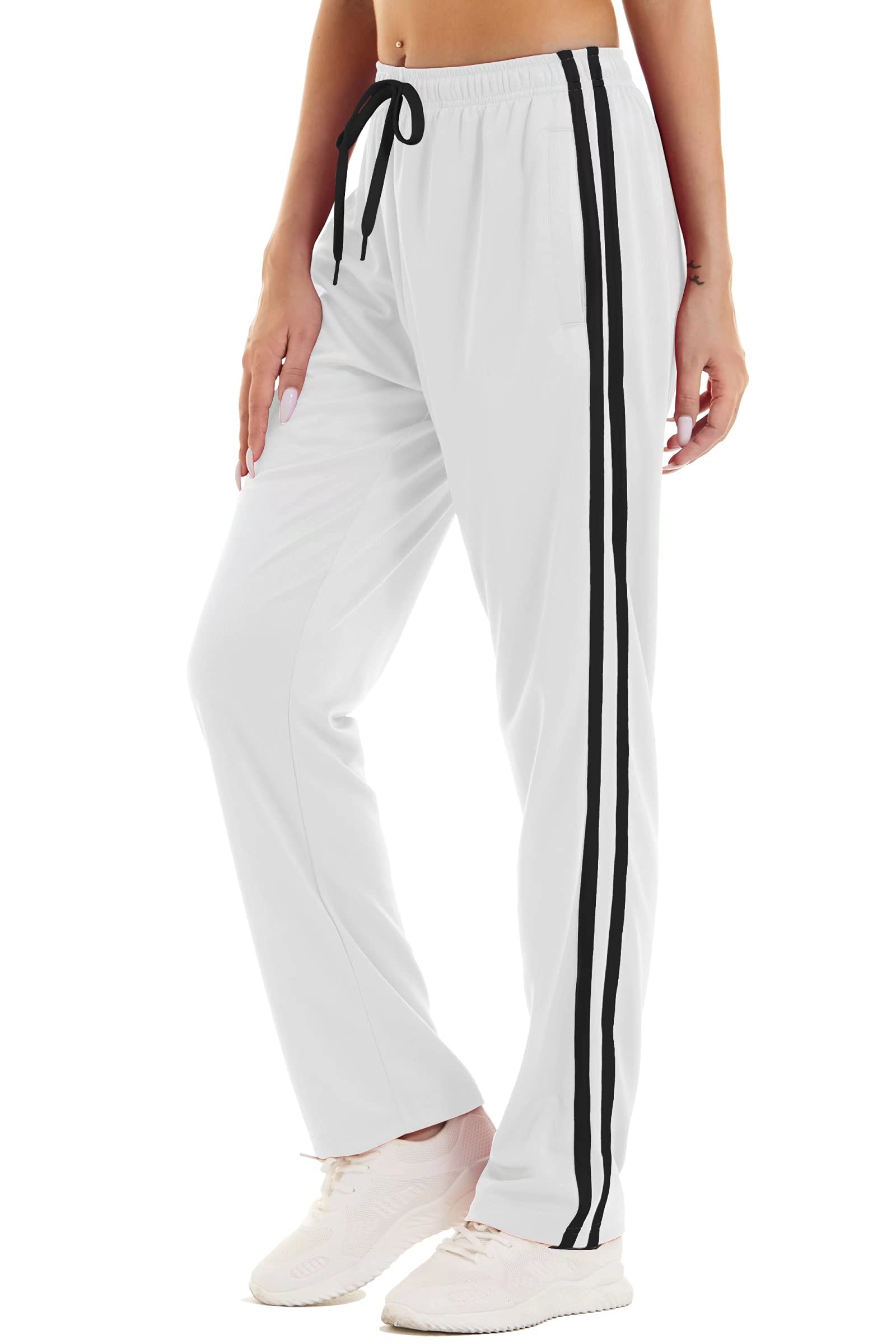 MAGCOMSEN Women's Running Pants with Pockets - Breathable Mesh Workout Joggers for Gym, Yoga & Outdoor Activities - Quick Dry Athletic Pants for Women - Perfect for Running, Training & Casual Wear