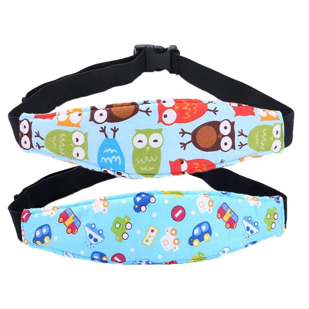 Holoras Adjustable Baby Car Seat Head Support - Toddler Neck Pillow for Stroller & Car Safety - Soft & Comfortable Infant Headrest (Blue) - Perfect for Long Trips & Newborn Travel Comfort