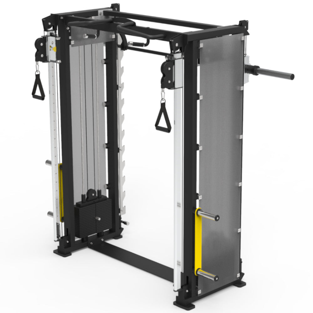 Pegasus 2S 2-in-1 Pin Loaded Smith Machine & Functional Trainer (Half Rack) - Perfect for Home Gym Strength Training & Functional Fitness Workouts
