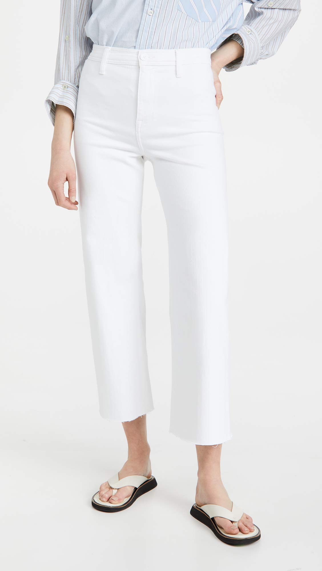 Women's High Rise Wide Leg Crop Jeans - Comfortable & Stylish Denim Pants for Casual Outings, Work & Weekend Wear