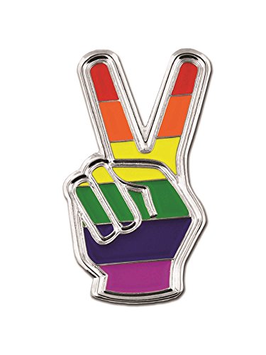 Finger Peace Sign Nickel Plated