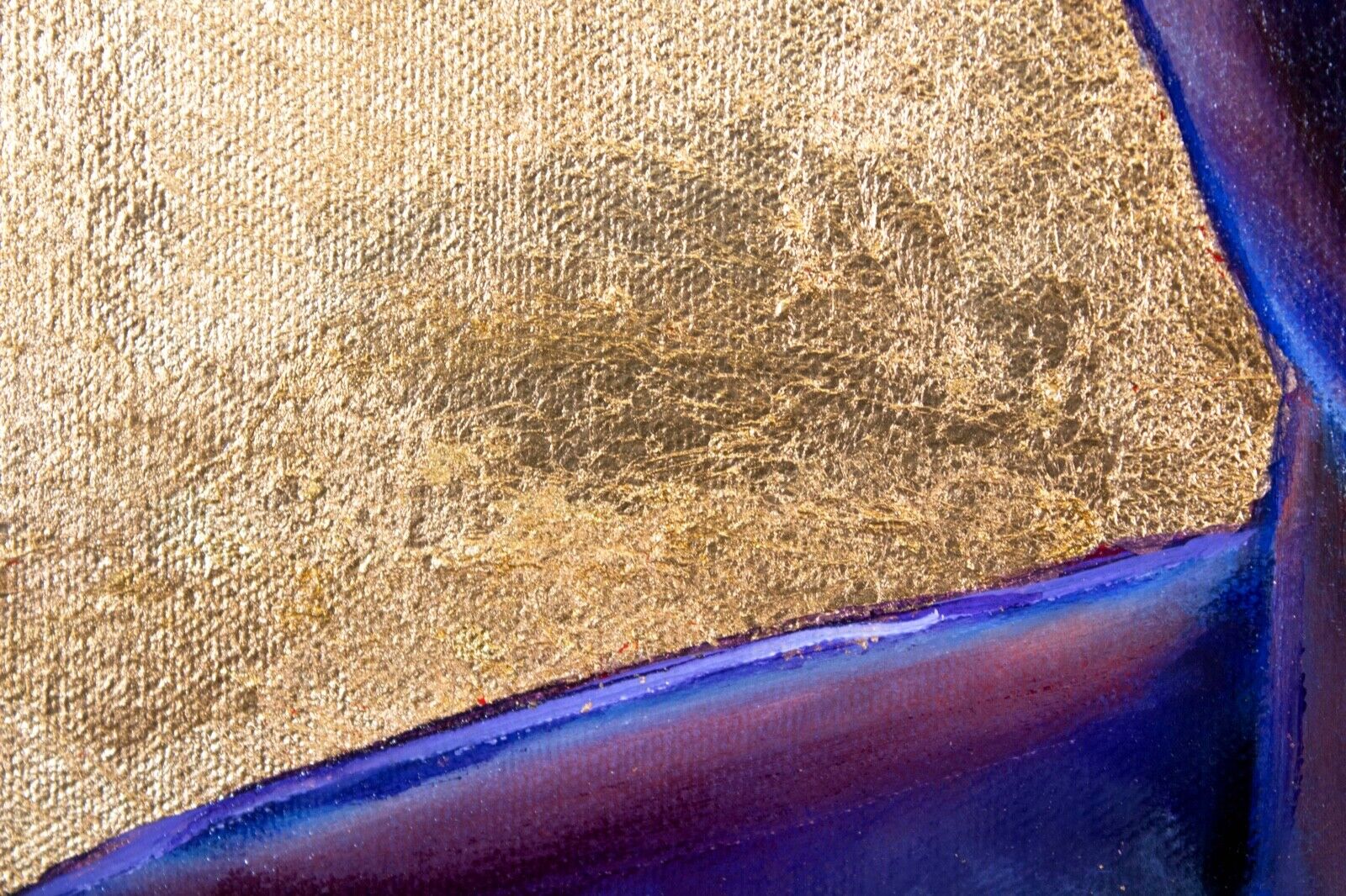 Christopher Adam Williams Lift Every Voice Diptych Oil Painting on Canvas with Gold Leaf - Elegant Wall Art for Living Room, Office & Gallery Decor