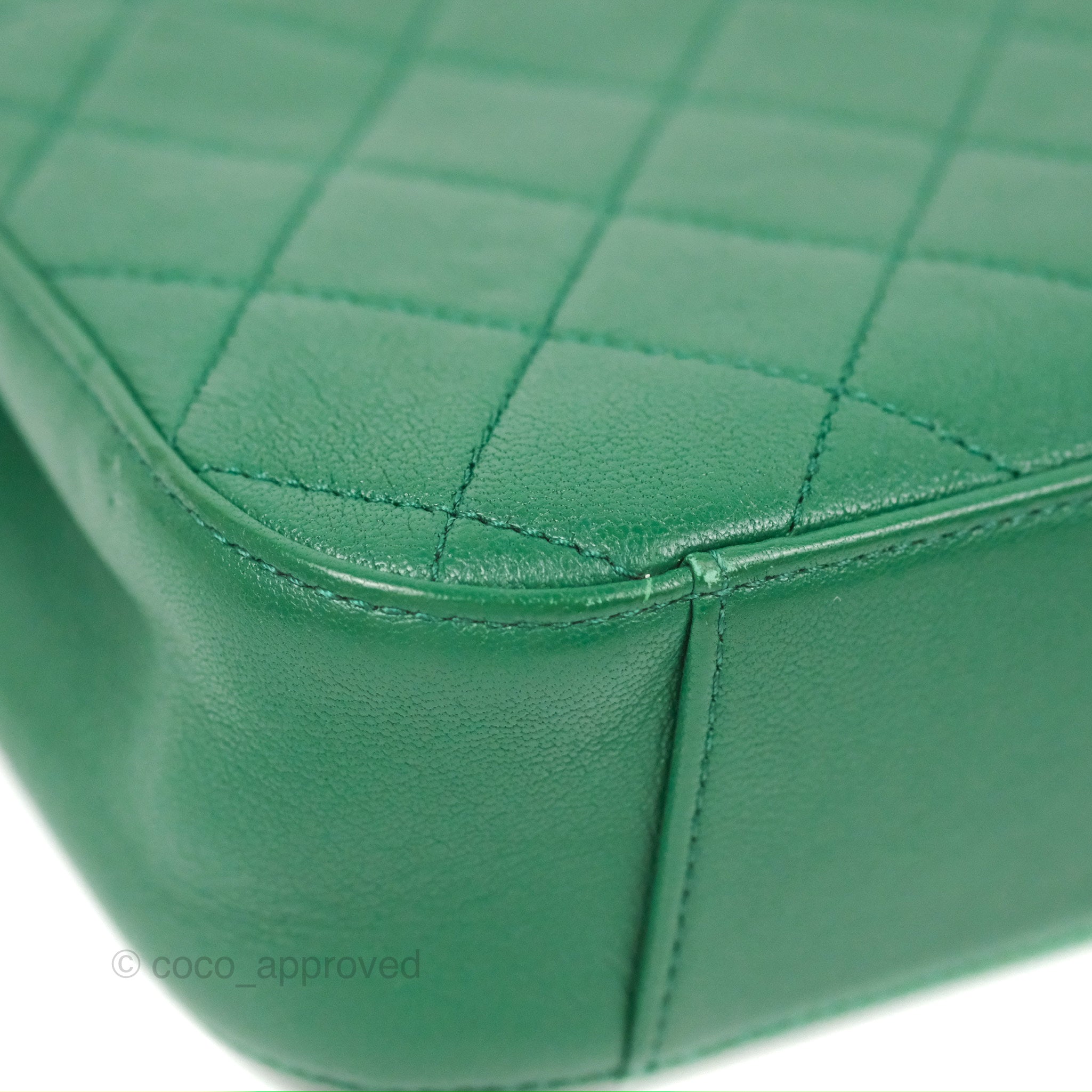 Chanel Chain Infinity Top Handle Bag - Green Lambskin Leather with Aged Gold Hardware - Luxury Crossbody Shoulder Bag for Women, Perfect for Parties, Weddings & Evening Events