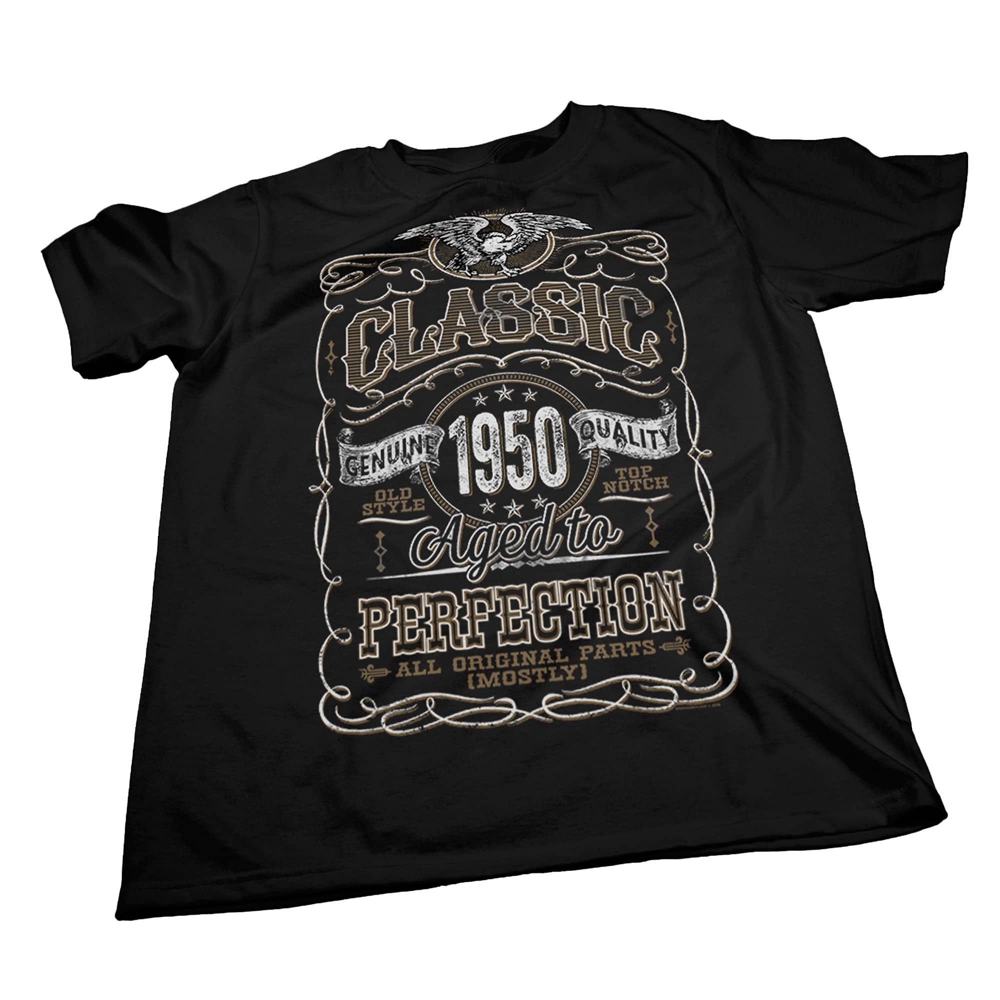 Vintage 1950s Inspired 75th Birthday Gift T-Shirt for Men - Classic Aged to Perfection Design - Perfect for Milestone Celebrations & Birthday Parties
