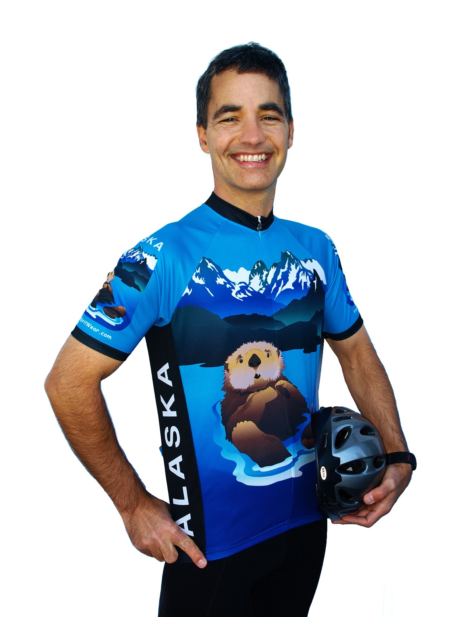 Free Spirit Wear Alaska Otter Cycling Jersey - Breathable & Moisture-Wicking Bike Shirt for Men & Women - Perfect for Road Biking, Mountain Cycling & Outdoor Adventures