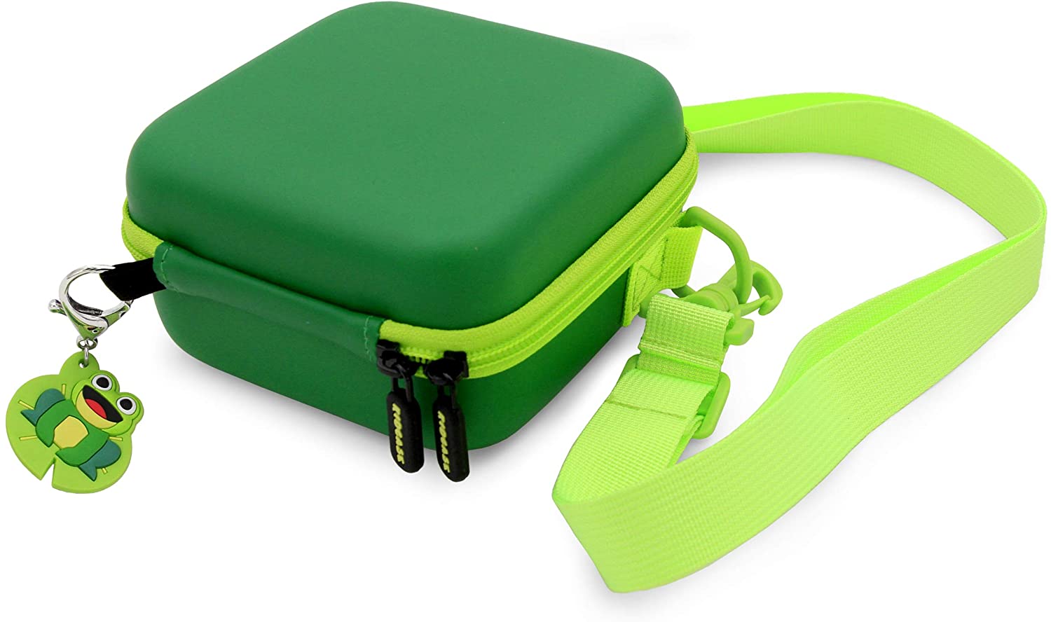 CASEMATIX Waterproof Travel Camera Case for Little Tikes Tobi 2 Director's Camera - Compatible with Tripod & Charging Cable - Durable Green Protective Storage Bag for Kids Travel, School Projects & Outdoor Adventures