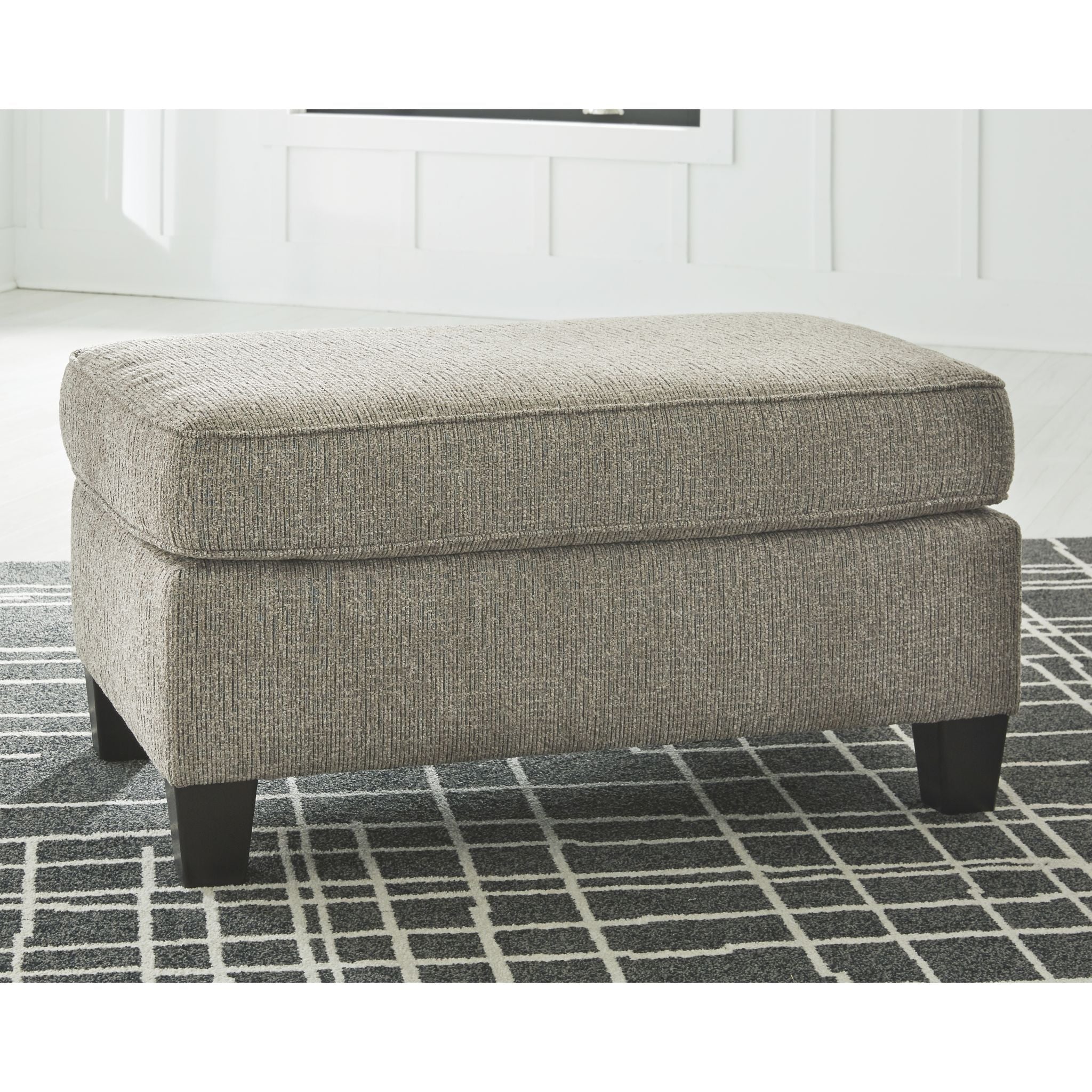 Barnesley Platinum Ottoman Storage Bench - Stylish Footrest with Hidden Storage for Living Room, Bedroom, or Entryway