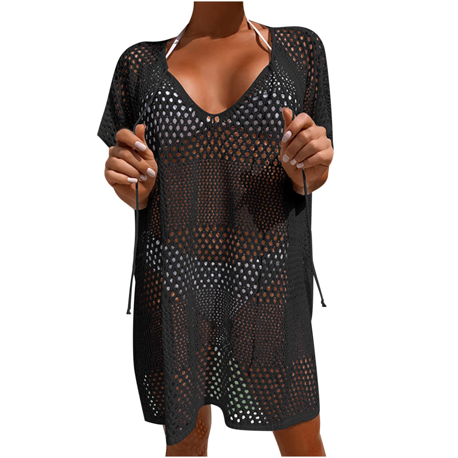 ZILANYGREQ Women's Sexy Solid Color Cover Up Bikini Top - Beach Swimwear, Summer Vacation, Pool Party & Tropical Getaway Outfit