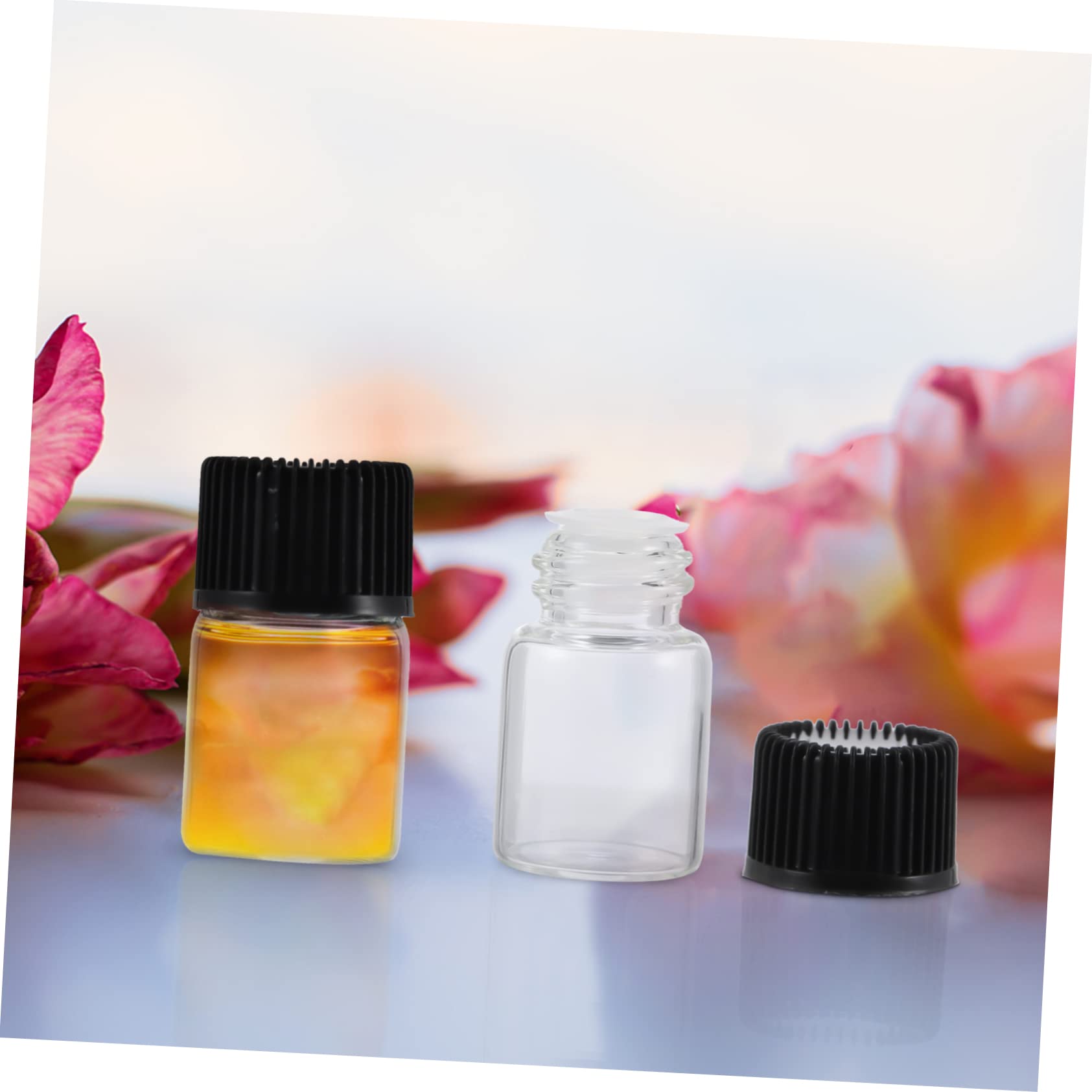 Lurrose 2ml Empty Glass Essential Oil Bottles - 36 Pack Portable Travel Bottles for Aromatherapy, Perfume, DIY Blends | Perfect for Toiletries, Skincare, and On-the-Go Use