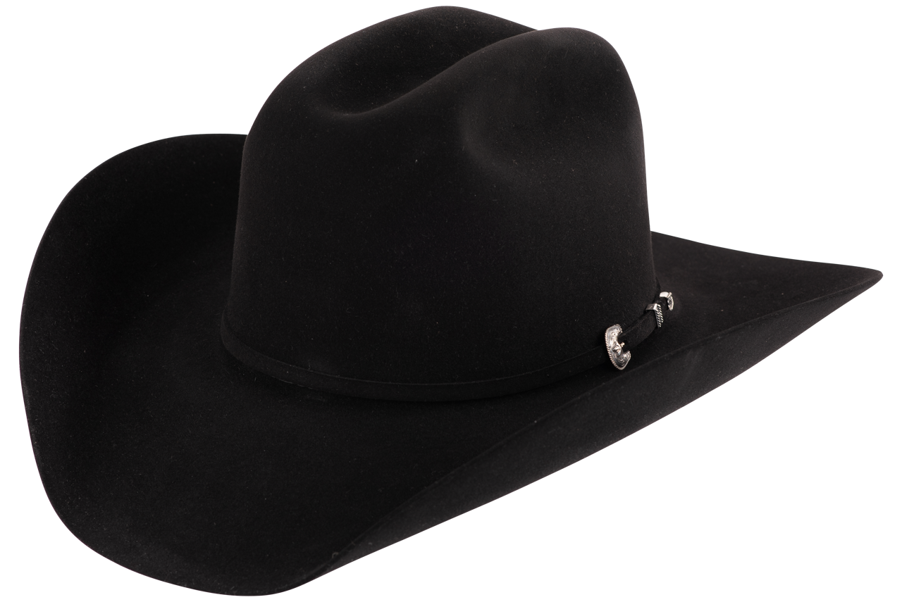 American Hat Co. 200X Black Felt Cowboy Hat for Men & Women - Western Style Rancher Hat for Rodeo, Horseback Riding & Country Fashion