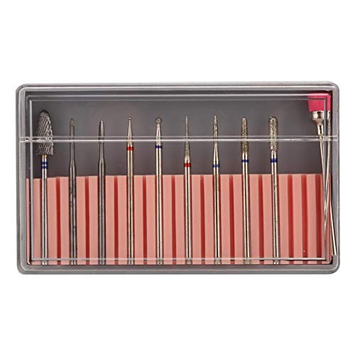 10PCS Professional Nail Drill Bits Kit for Manicure & Pedicure - Electric Nail Polishing Machine Replacement Parts, Cuticle Remover & Nail Care Tools - Perfect for Salon & Home Use (Style 01)