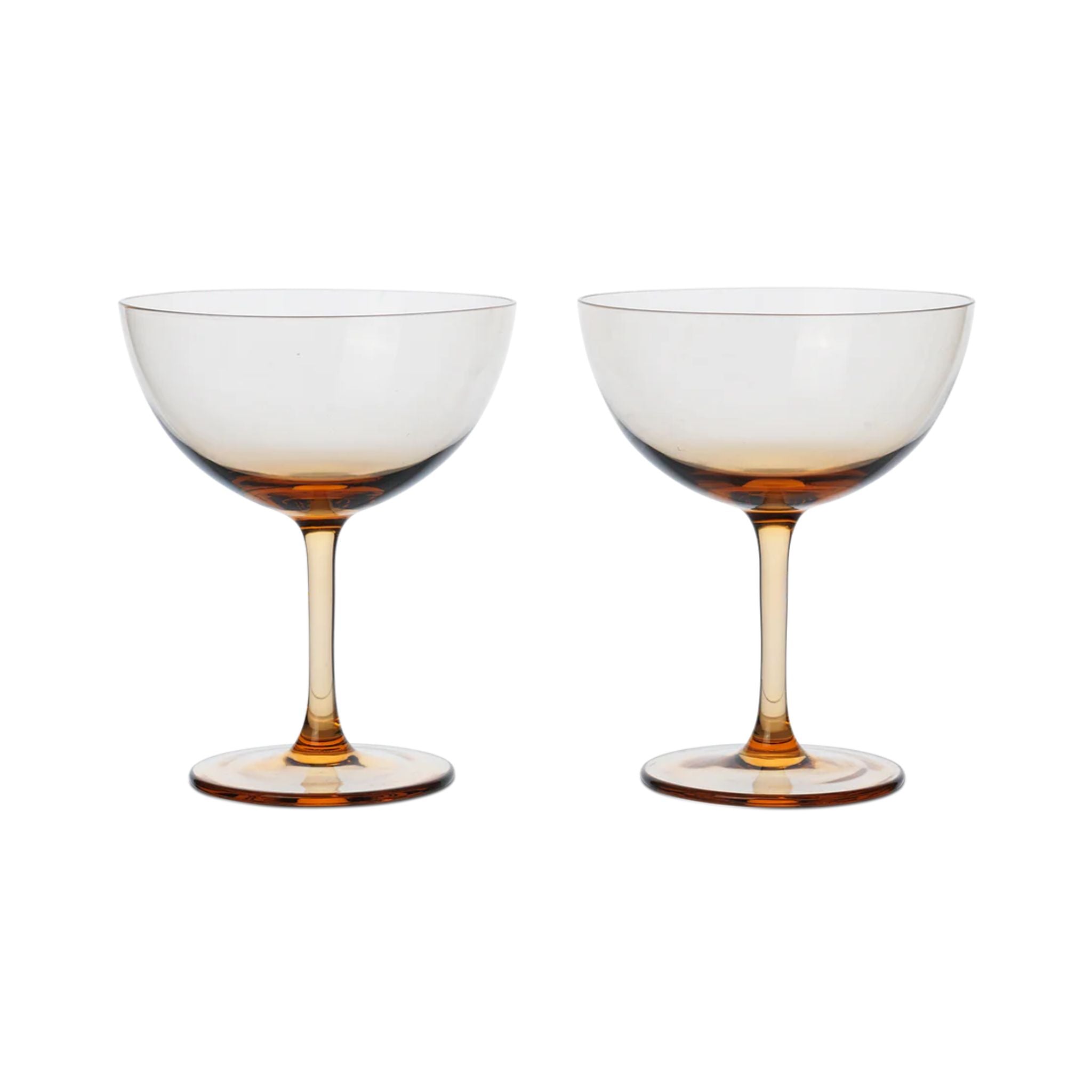 FERM LIVING Host Cocktail Glasses Set of 2 - Elegant Blush Pink Barware for Cocktails, Wine & Champagne - Perfect for Parties, Weddings & Home Entertaining