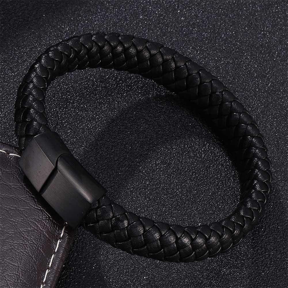 Custom Medical Alert Bracelet for Men & Women - Personalized Leather Lymphedema ID Wristband with Emergency Info - Black (Ideal for Travel, Outdoor Activities & Health Safety)