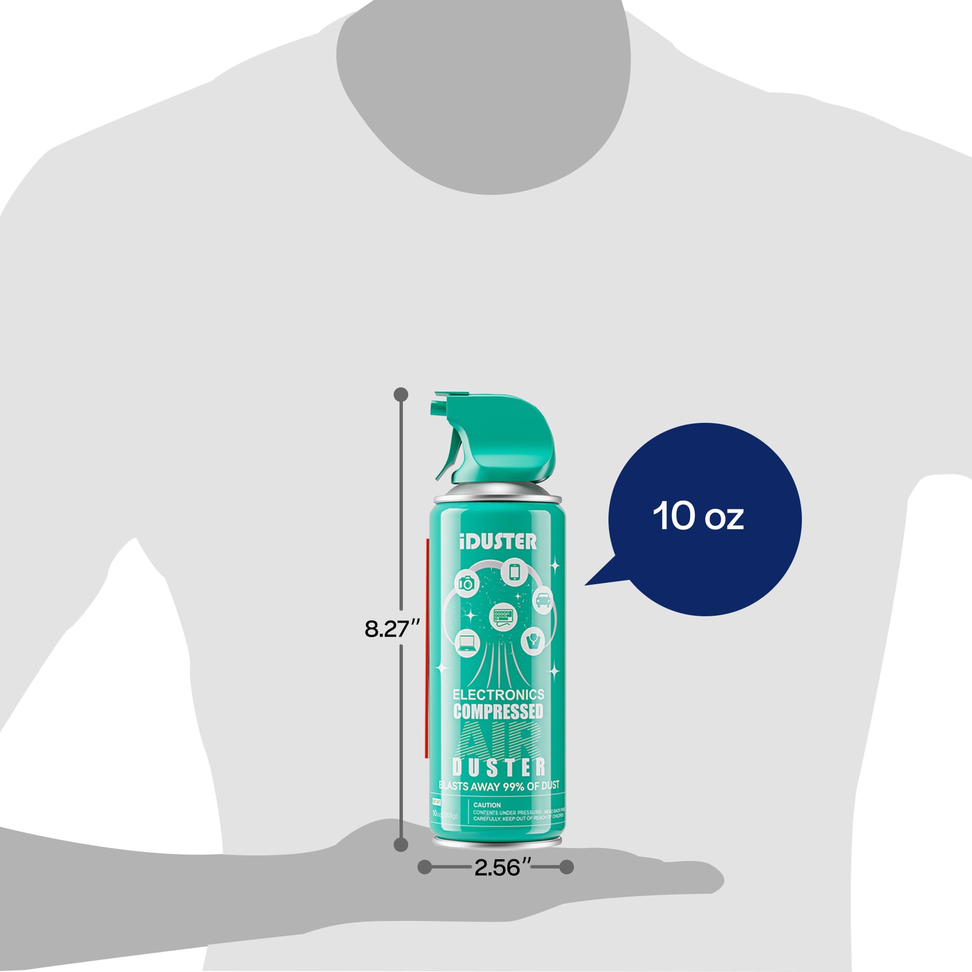 10oz Keyboard Cleaner Air Spray for Computers & Electronics - 3PCS Air Duster Can for PC, Laptop, Keyboard Cleaning - Perfect for Office, Home & Gaming Setup Maintenance