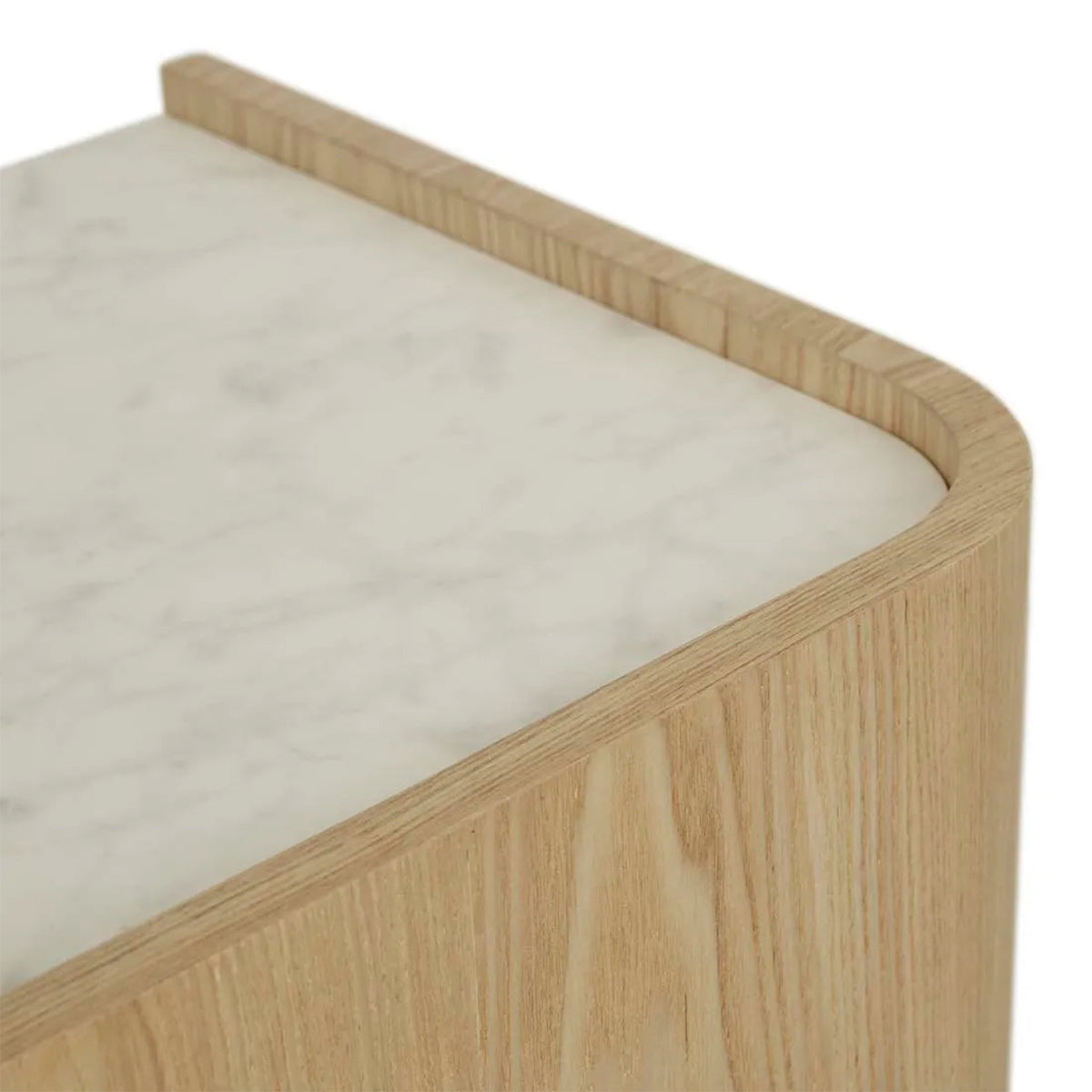 Globe West Elsie Bedside Table - Modern Nightstand with Storage Drawer for Bedroom, Living Room & Office - Stylish Wooden End Table with Shelf