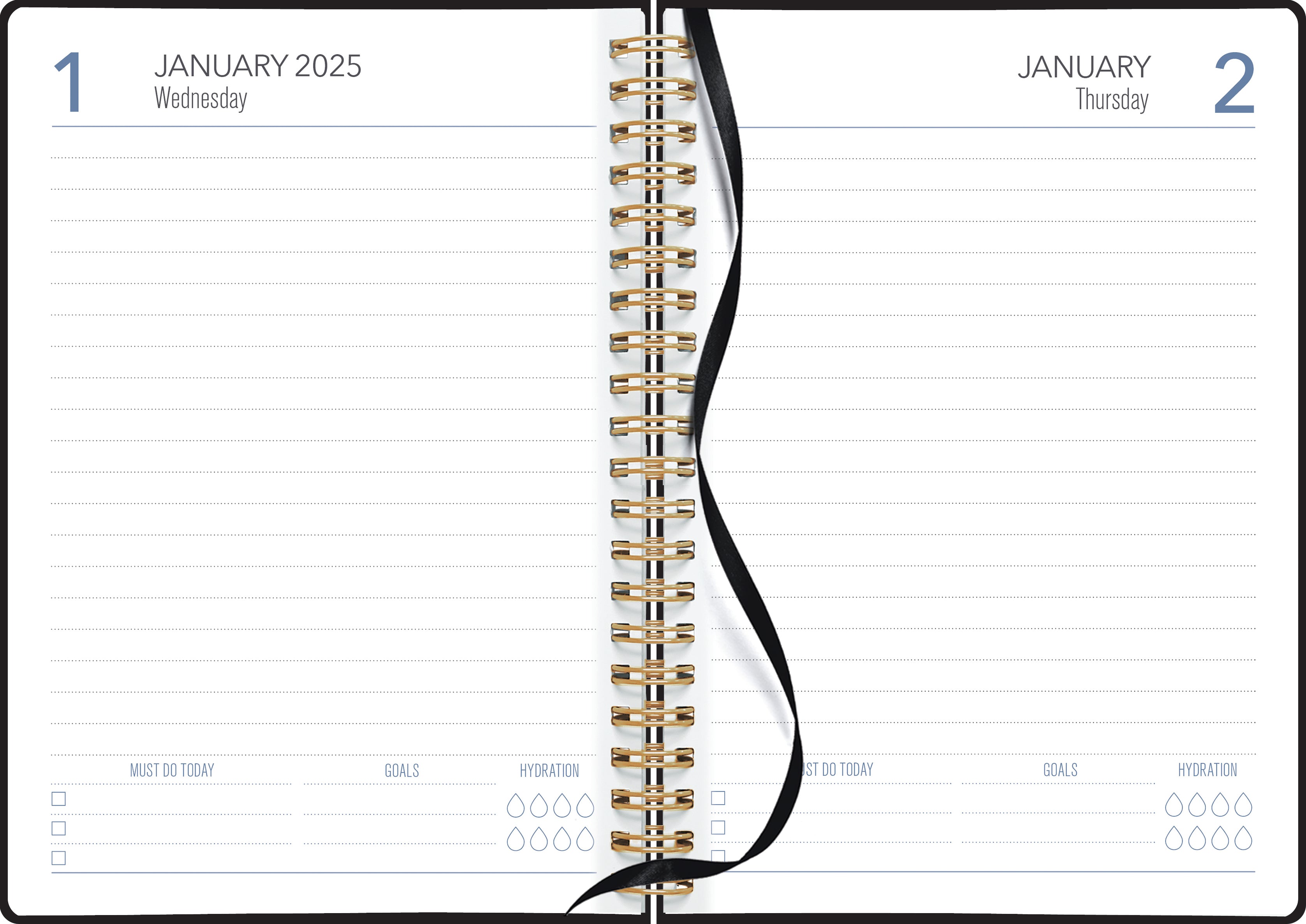 2025 Collins Diary A51 - Day Per Page Planner with Contemporary Art Cover, 148mm x 210mm (5.8