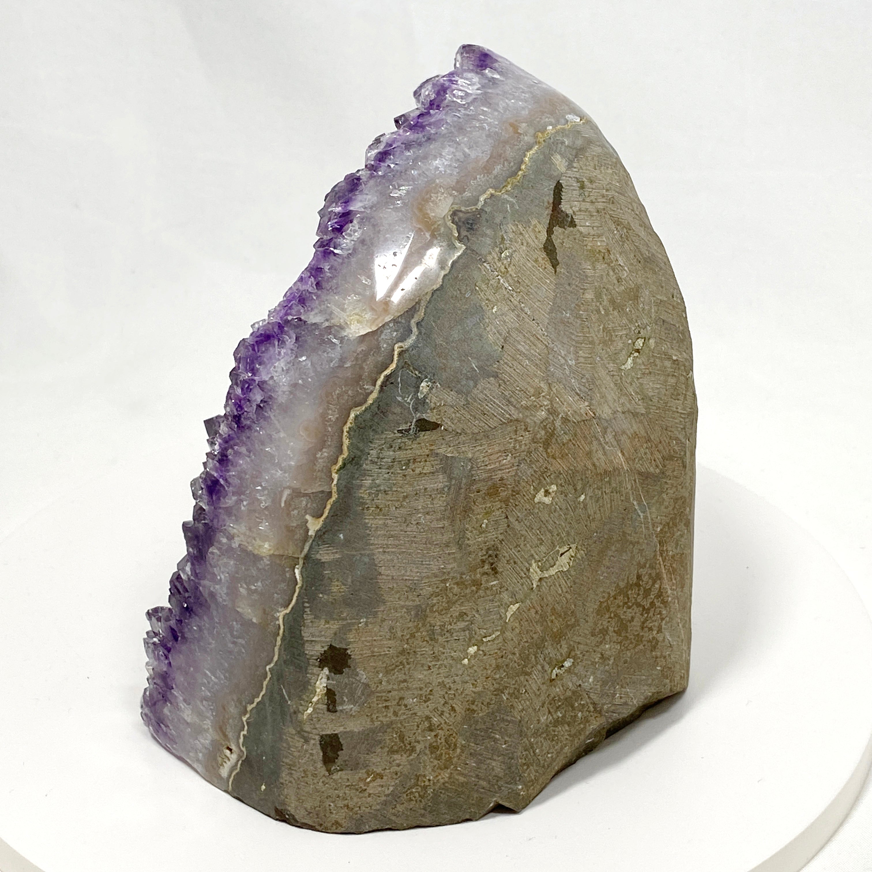 Premium Amethyst Cluster Geode from Uruguay - Natural A-Grade Crystal for Home Decor, Meditation & Healing | Perfect for Living Room, Office & Spiritual Space