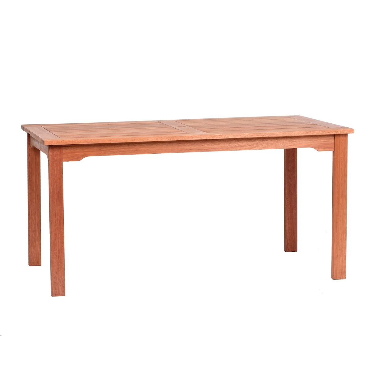 Brampton Patio Aveiro 1-Piece Rectangular Outdoor Dining Table | Natural Eucalyptus Wood | Weather-Resistant | Perfect for Backyard, Garden & Poolside Dining