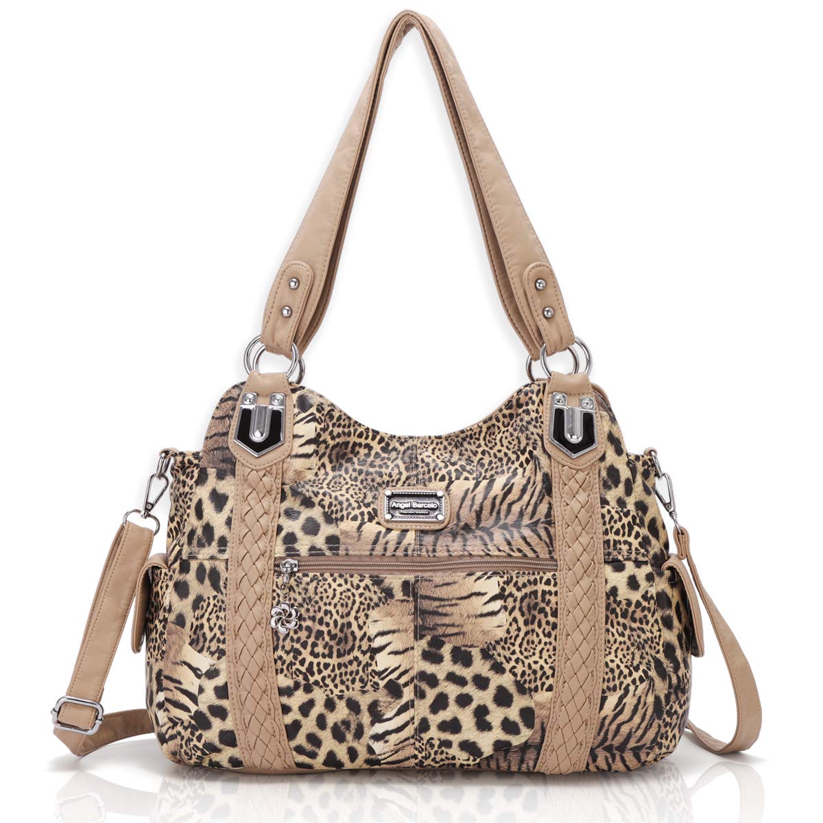 Angel Barcelo Women's Roomy Hobo Handbag - Genuine Washed Leather Shoulder Purse & Satchel Tote Bag for Work, Travel & Everyday Use