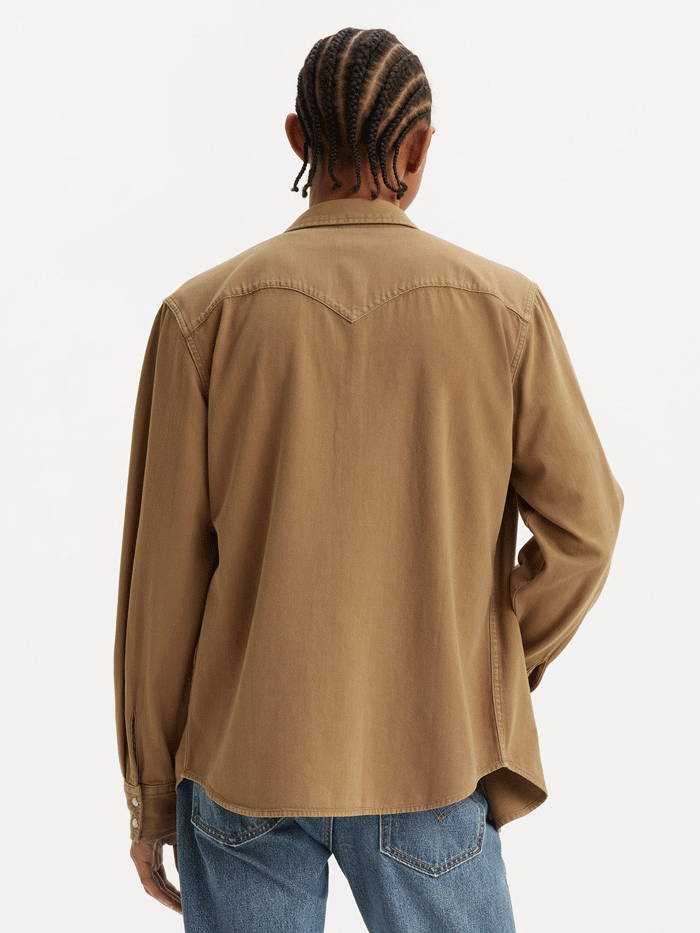 Levi's Men's Classic Western Standard Fit Shirt - Angler Otter Overdye Denim Shirt for Casual Wear & Outdoor Activities