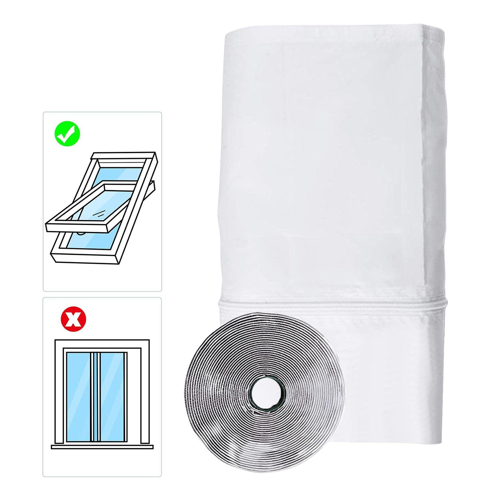 Air Conditioner Window Seal Kit - Center Pivot Window Insulation for AC Units | Hot Air Stop & Energy Saving Guards | Easy to Install for Home & Office Cooling Efficiency