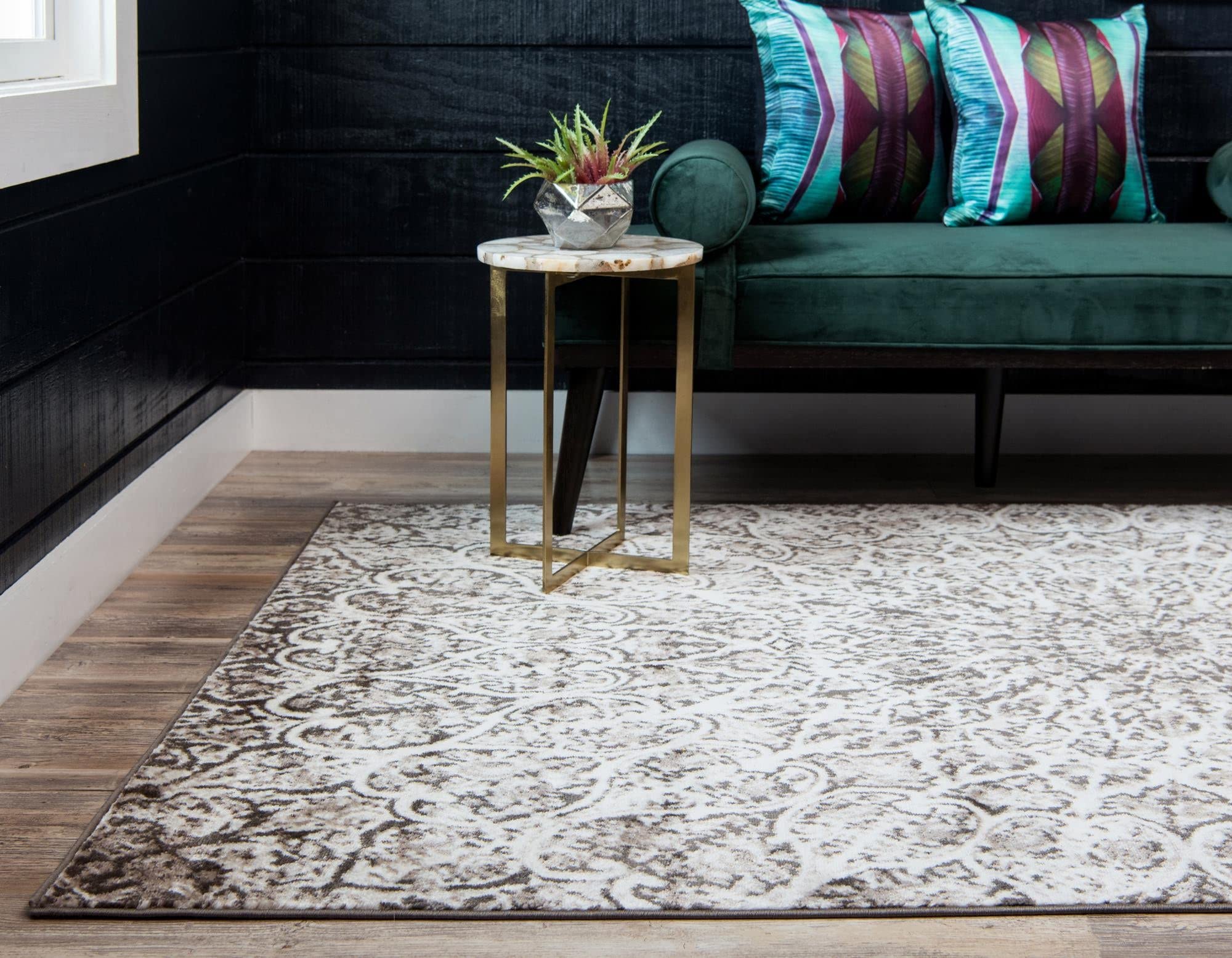 Premium 7' x 10' Brown Area Rug - Soft & Durable Monte Carlo Collection for Living Room, Dining Room & Open Floor Plans - Perfect for Home Decor & High Traffic Areas