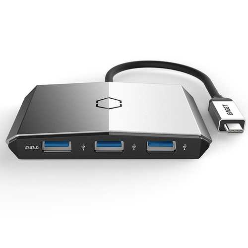 Eaget CH35s 3-in-1 USB C Hub with 3 USB 3.0 Ports, SD/TF Card Reader - Compatible with MacBook, Tablet, PC - Perfect for Data Transfer, Charging & File Management