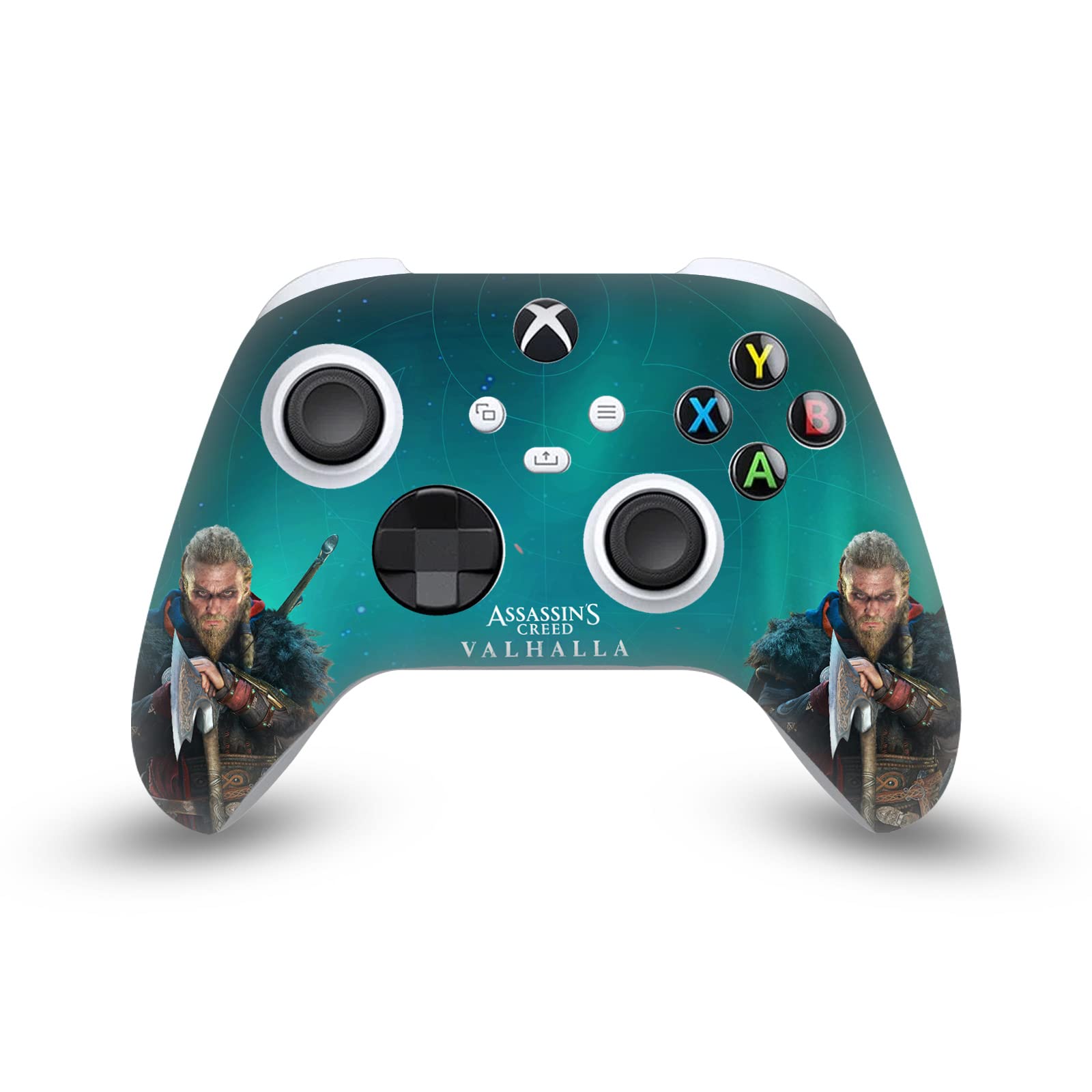 Officially Licensed Assassin's Creed Eivor Valhalla Key Art Matte Vinyl Sticker - Gaming Skin Decal Cover for Xbox Series X/S Controller - Durable Protection & Custom Design for Gamers