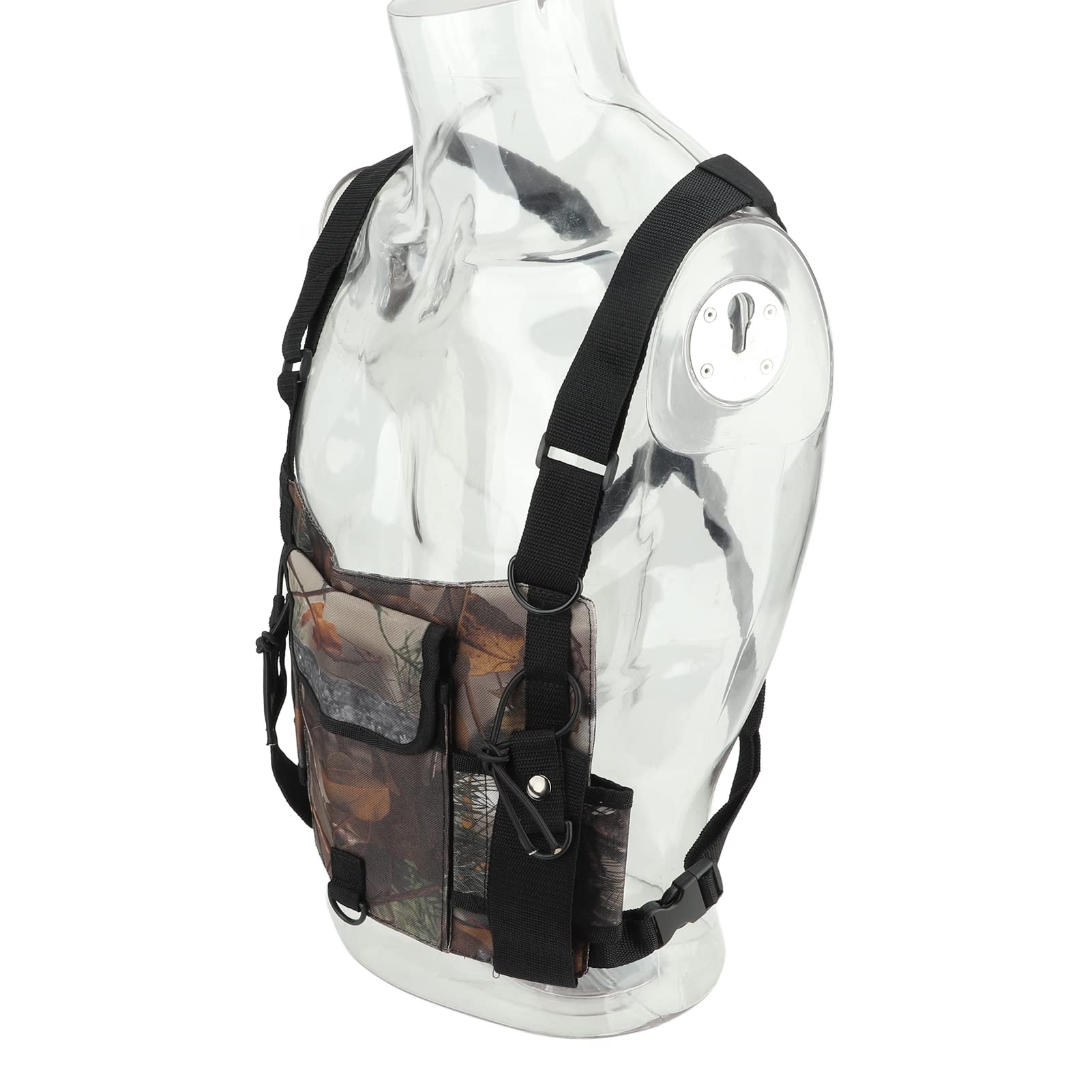 Adjustable Radio Chest Harness Front Pack - Shoulder Holster for Two-Way Radios & Walkie Talkies - Perfect for Construction, Hiking, Security & Outdoor Activities