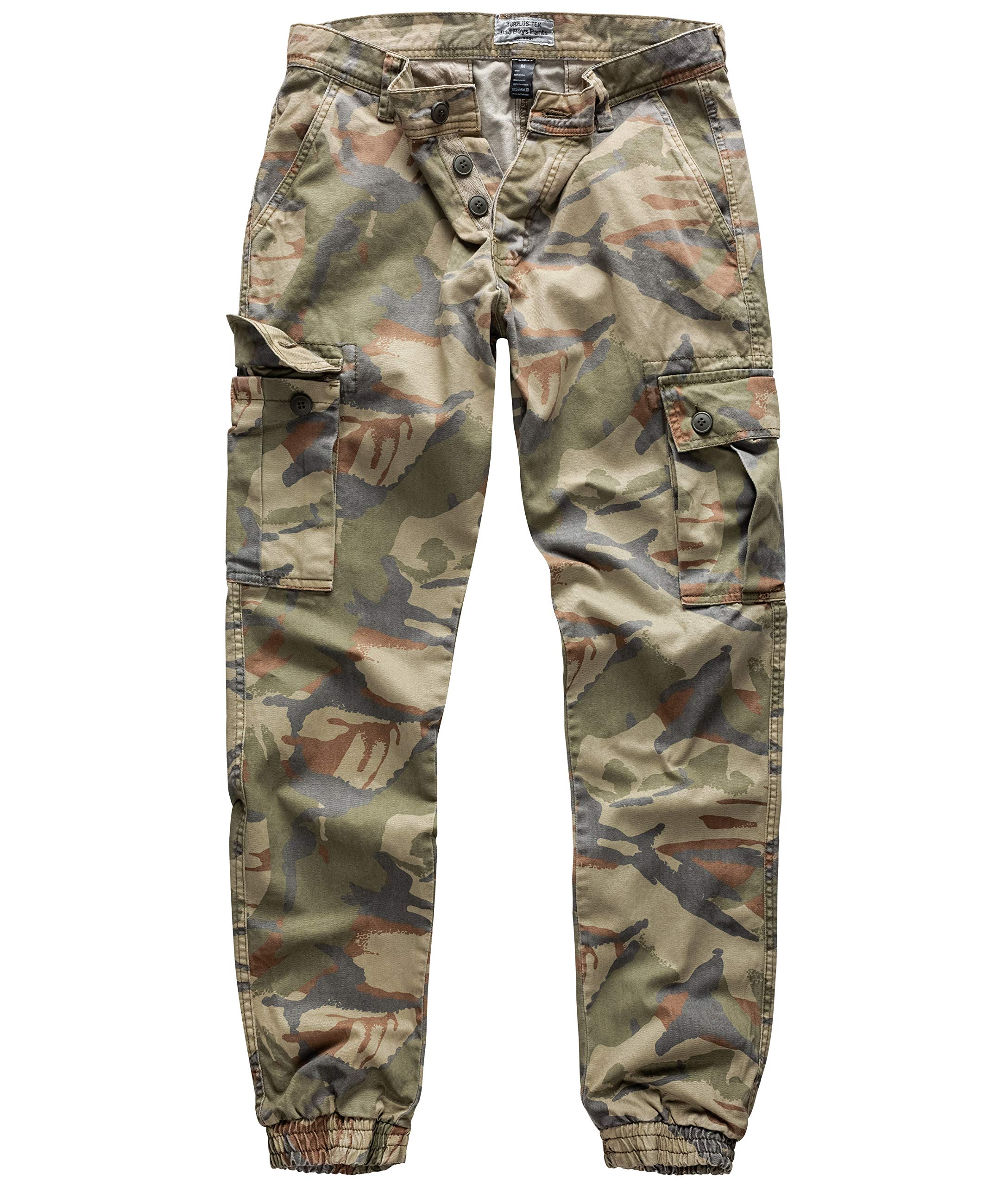 Men's Camo Cargo Pants - 4-Color Digital Camouflage Tactical Pants for Outdoor Hunting, Hiking & Airsoft | Surplus Bad Boys Style Military Pants