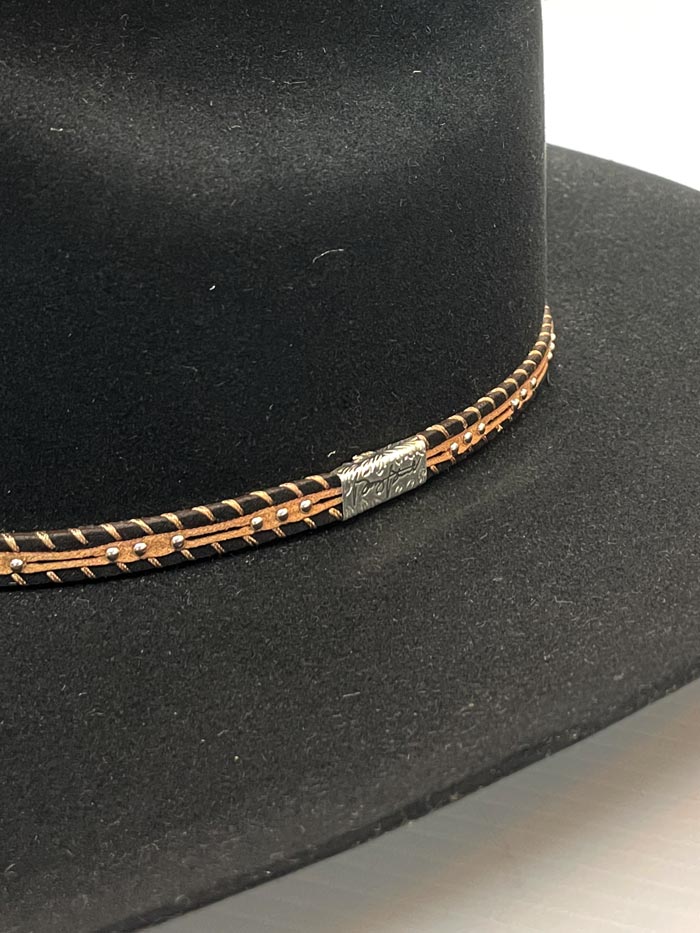 Resistol George Strait Saddlebrook 6X Black Felt Cowboy Hat for Men - Western Rodeo, Country Music Concerts & Outdoor Events