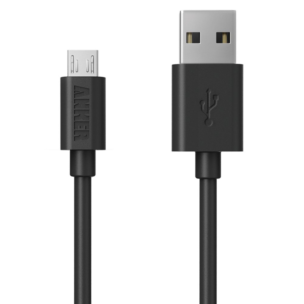 Anker 6ft / 1.8m Micro USB to USB 2.0 Fast Charging Cable - High Speed Data Sync for Android Phones, Samsung, LG, Sony, HTC, Motorola, Nokia, BlackBerry - Perfect for Home, Office & Car Charging
